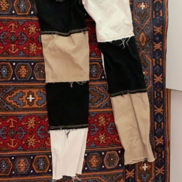 Brown, white and black patchwork denim never worn - Picture 8 of 9